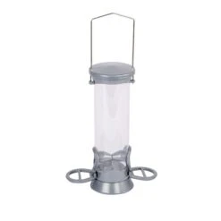 Silver Defender 2 Port Metal Seed Feeder -Bird Supply Store 31031 01