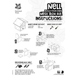 National Trust Kids Build-Your-Own Nell Nest Box Kit 7 National Trust Kids Build-Your-Own Nell Nest Box Kit -Bird Supply Store 904839721 nt kids nell instructions