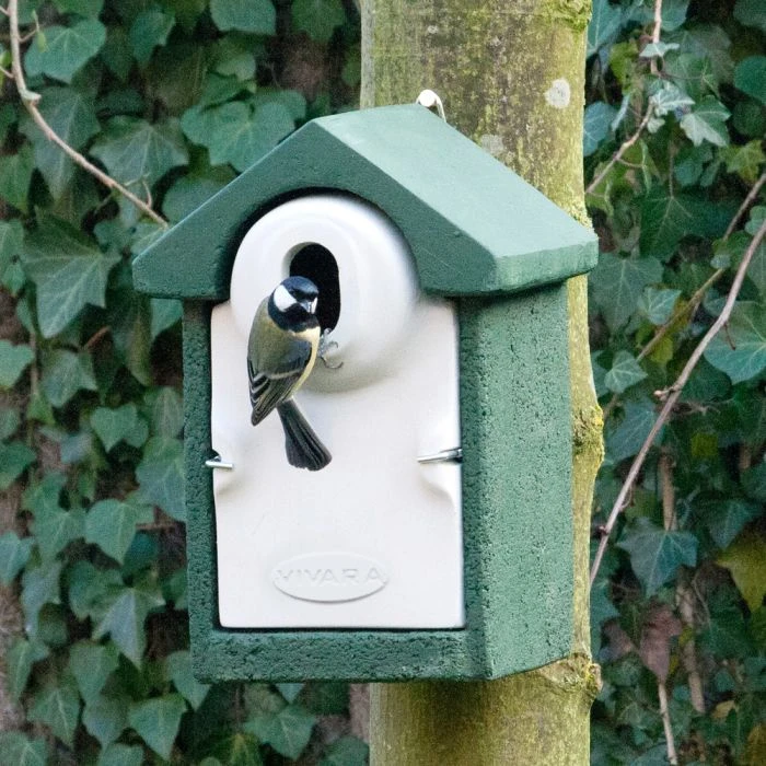 WoodStone® Seville Oval Hole Nest Box (Green) WoodStone® Seville Oval Hole Nest Box (Green) -Bird Supply Store 90609 1