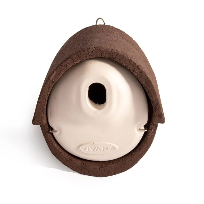 WoodStone® Alicante 32mm Oval Hole Nest Box (Brown) WoodStone® Alicante 32mm Oval Hole Nest Box (Brown) -Bird Supply Store 90670 01