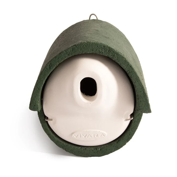 WoodStone® Alicante 32mm Oval Hole Nest Box (Green) WoodStone® Alicante 32mm Oval Hole Nest Box (Green) -Bird Supply Store 90673 01