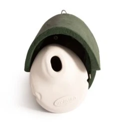 WoodStone® Alicante 32mm Oval Hole Nest Box (Green) 3 WoodStone® Alicante 32mm Oval Hole Nest Box (Green) -Bird Supply Store 90673 03
