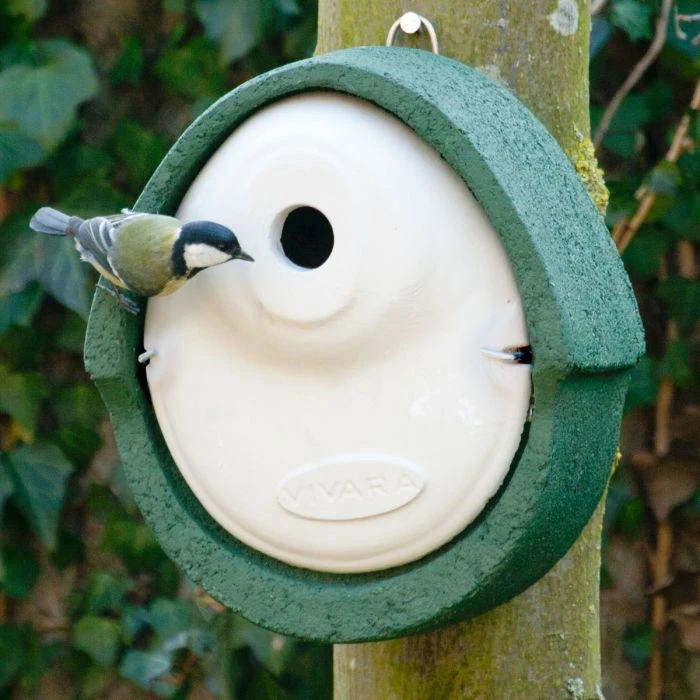 WoodStone® Alicante 28mm Nest Box (Green) WoodStone® Alicante 28mm Nest Box (Green) -Bird Supply Store 90683