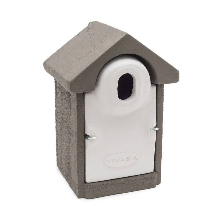WoodStone® Seville 32mm Oval Hole Nest Box (Grey) WoodStone® Seville 32mm Oval Hole Nest Box (Grey) -Bird Supply Store 90702 nk se 09 ppa8474 1