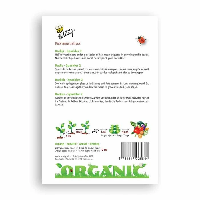 Buzzy® Organic Radish - Sparkler 2 (BIO) Buzzy® Organic Radish - Sparkler 2 (BIO) -Bird Supply Store 92564 1